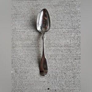 🥄 Antique Coin Silver Serving Spoon by W.M. Kendrick | c. 1840–1860
